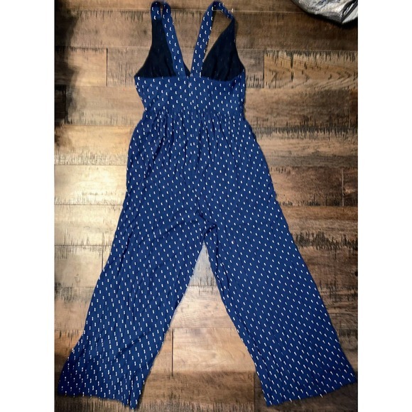 Madewell V-Back Wide-Leg Jumpsuit in Polka Dot Size 2 - Picture 2 of 5